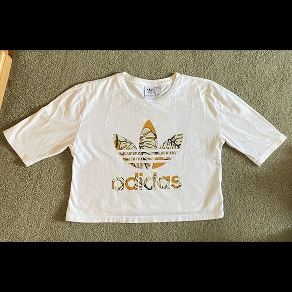 adidas Tops - adidas cropped shirt with design